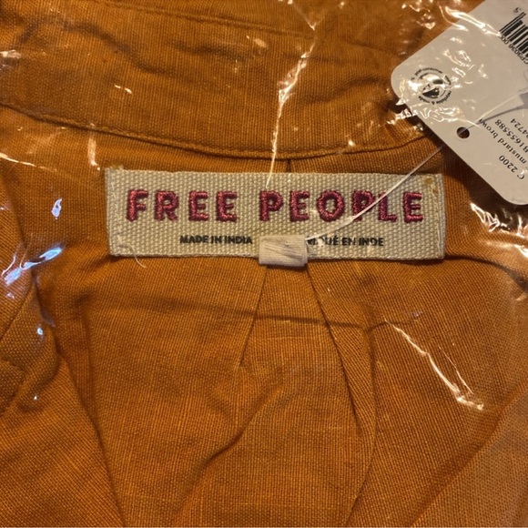 Free People Susanna Duster Jacket Mustard Brown, NWT, S (Fits S-M, Loosely) - Picture 7 of 10